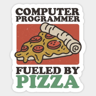 Computer Programmer Fueled By Pizza Sticker